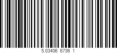 Código de barras (EAN, GTIN, SKU, ISBN): '5.03406_8736_1'