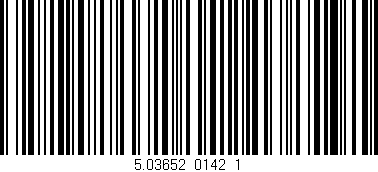 Código de barras (EAN, GTIN, SKU, ISBN): '5.03652_0142_1'