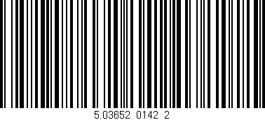 Código de barras (EAN, GTIN, SKU, ISBN): '5.03652_0142_2'