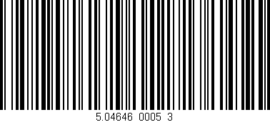 Código de barras (EAN, GTIN, SKU, ISBN): '5.04646_0005_3'