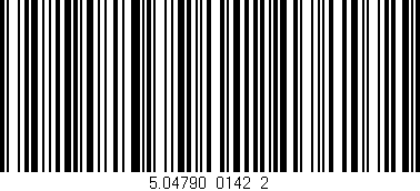 Código de barras (EAN, GTIN, SKU, ISBN): '5.04790_0142_2'