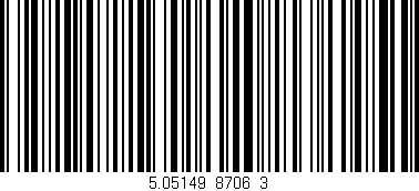 Código de barras (EAN, GTIN, SKU, ISBN): '5.05149_8706_3'