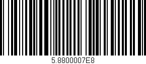 Código de barras (EAN, GTIN, SKU, ISBN): '5.8800007E8'