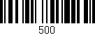 Código de barras (EAN, GTIN, SKU, ISBN): '500'
