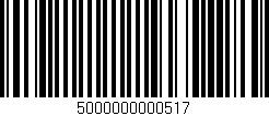 Código de barras (EAN, GTIN, SKU, ISBN): '5000000000517'