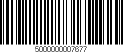 Código de barras (EAN, GTIN, SKU, ISBN): '5000000007677'
