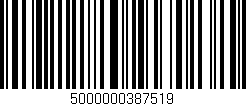 Código de barras (EAN, GTIN, SKU, ISBN): '5000000387519'