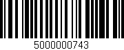 Código de barras (EAN, GTIN, SKU, ISBN): '5000000743'