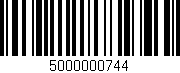 Código de barras (EAN, GTIN, SKU, ISBN): '5000000744'