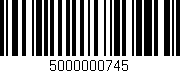 Código de barras (EAN, GTIN, SKU, ISBN): '5000000745'