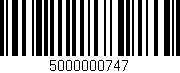 Código de barras (EAN, GTIN, SKU, ISBN): '5000000747'