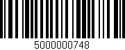 Código de barras (EAN, GTIN, SKU, ISBN): '5000000748'