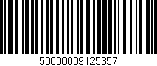 Código de barras (EAN, GTIN, SKU, ISBN): '50000009125357'