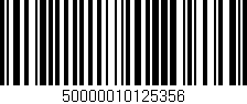 Código de barras (EAN, GTIN, SKU, ISBN): '50000010125356'