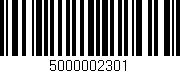 Código de barras (EAN, GTIN, SKU, ISBN): '5000002301'