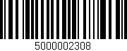 Código de barras (EAN, GTIN, SKU, ISBN): '5000002308'