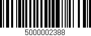 Código de barras (EAN, GTIN, SKU, ISBN): '5000002388'