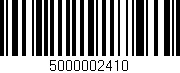 Código de barras (EAN, GTIN, SKU, ISBN): '5000002410'