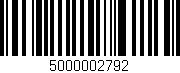 Código de barras (EAN, GTIN, SKU, ISBN): '5000002792'