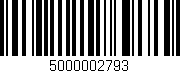 Código de barras (EAN, GTIN, SKU, ISBN): '5000002793'