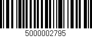 Código de barras (EAN, GTIN, SKU, ISBN): '5000002795'