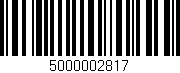 Código de barras (EAN, GTIN, SKU, ISBN): '5000002817'