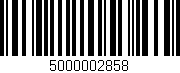 Código de barras (EAN, GTIN, SKU, ISBN): '5000002858'