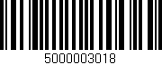 Código de barras (EAN, GTIN, SKU, ISBN): '5000003018'