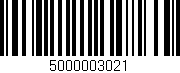 Código de barras (EAN, GTIN, SKU, ISBN): '5000003021'