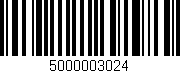 Código de barras (EAN, GTIN, SKU, ISBN): '5000003024'