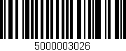 Código de barras (EAN, GTIN, SKU, ISBN): '5000003026'