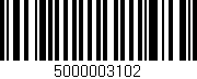 Código de barras (EAN, GTIN, SKU, ISBN): '5000003102'