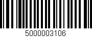 Código de barras (EAN, GTIN, SKU, ISBN): '5000003106'