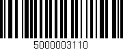 Código de barras (EAN, GTIN, SKU, ISBN): '5000003110'