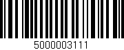 Código de barras (EAN, GTIN, SKU, ISBN): '5000003111'