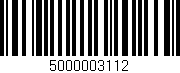 Código de barras (EAN, GTIN, SKU, ISBN): '5000003112'