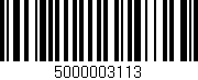 Código de barras (EAN, GTIN, SKU, ISBN): '5000003113'