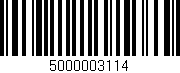 Código de barras (EAN, GTIN, SKU, ISBN): '5000003114'