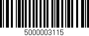 Código de barras (EAN, GTIN, SKU, ISBN): '5000003115'