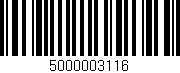 Código de barras (EAN, GTIN, SKU, ISBN): '5000003116'