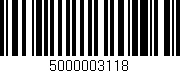 Código de barras (EAN, GTIN, SKU, ISBN): '5000003118'