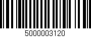 Código de barras (EAN, GTIN, SKU, ISBN): '5000003120'