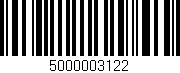 Código de barras (EAN, GTIN, SKU, ISBN): '5000003122'