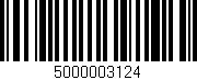 Código de barras (EAN, GTIN, SKU, ISBN): '5000003124'