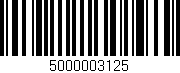 Código de barras (EAN, GTIN, SKU, ISBN): '5000003125'