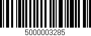Código de barras (EAN, GTIN, SKU, ISBN): '5000003285'