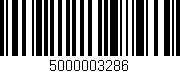 Código de barras (EAN, GTIN, SKU, ISBN): '5000003286'