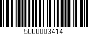 Código de barras (EAN, GTIN, SKU, ISBN): '5000003414'