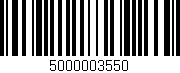 Código de barras (EAN, GTIN, SKU, ISBN): '5000003550'