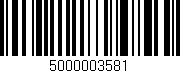 Código de barras (EAN, GTIN, SKU, ISBN): '5000003581'